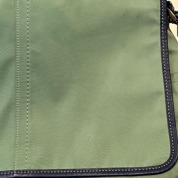 Coach Green Navy Blue Nylon Transatlantic Messenger Crossbody Bag Unisex - Picture 2 of 15
